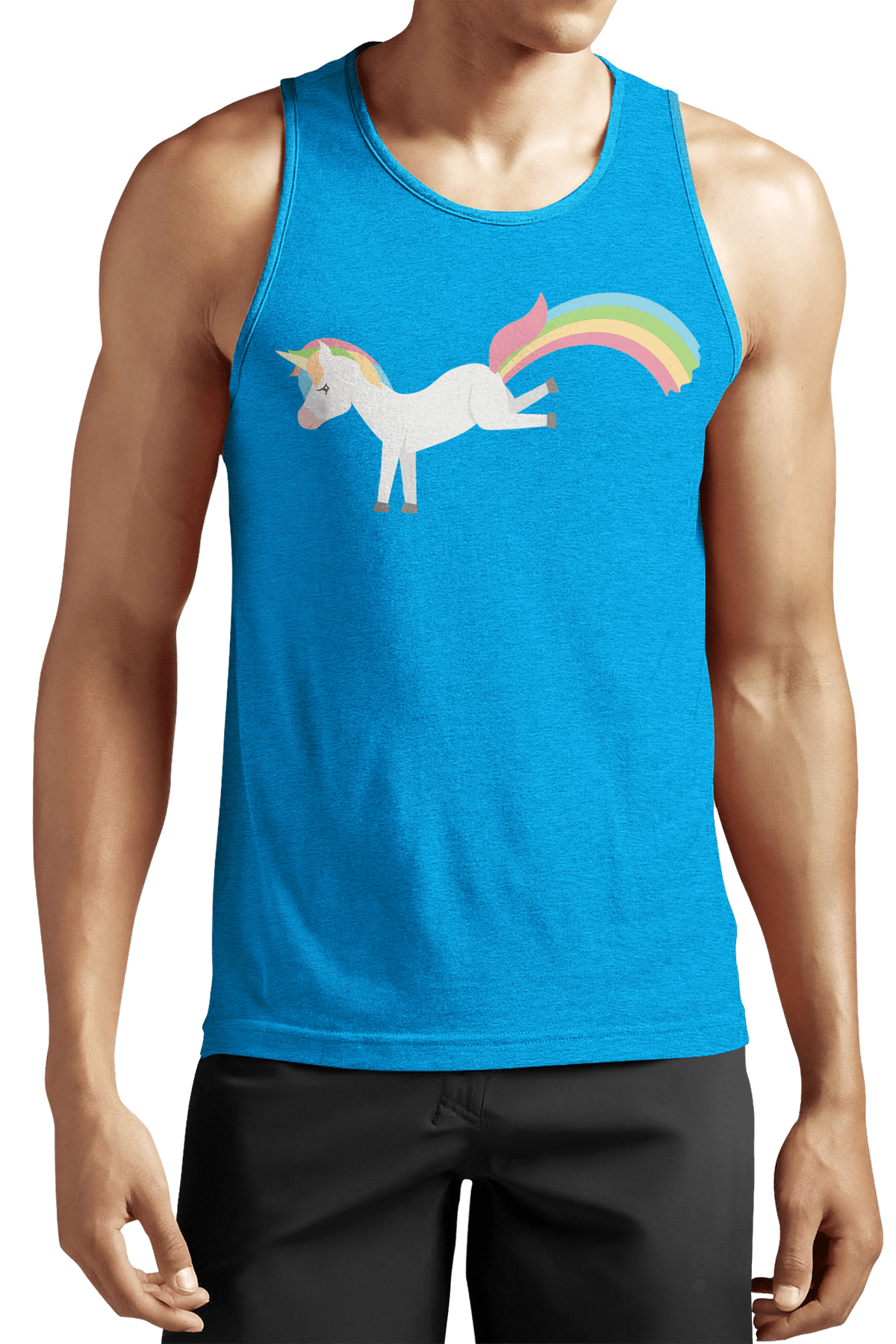 Blue Rainbow Factory Unicorn Graphic Tank